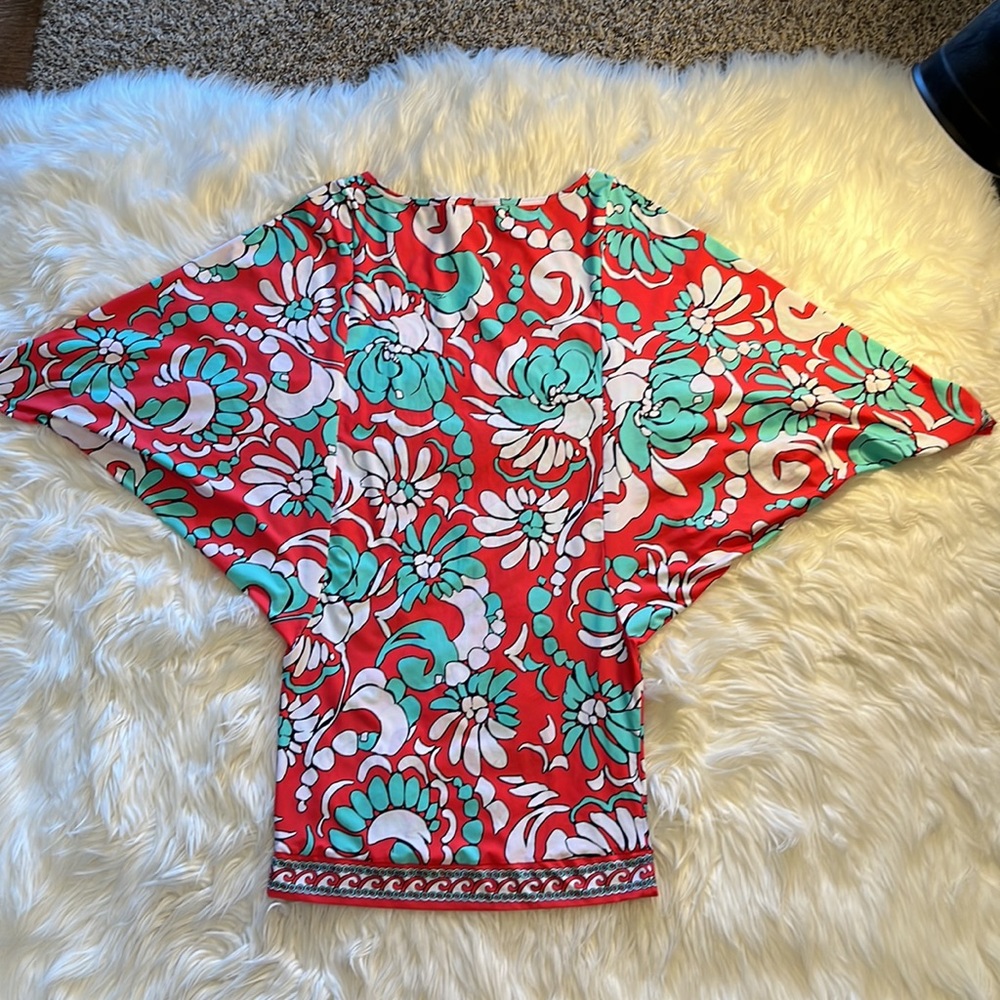 Trina Turk Garden Bloom Swim Cover-Up Tunic Dress - Picture 13 of 15